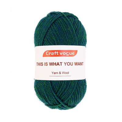 Donkergroen grof wolgaren